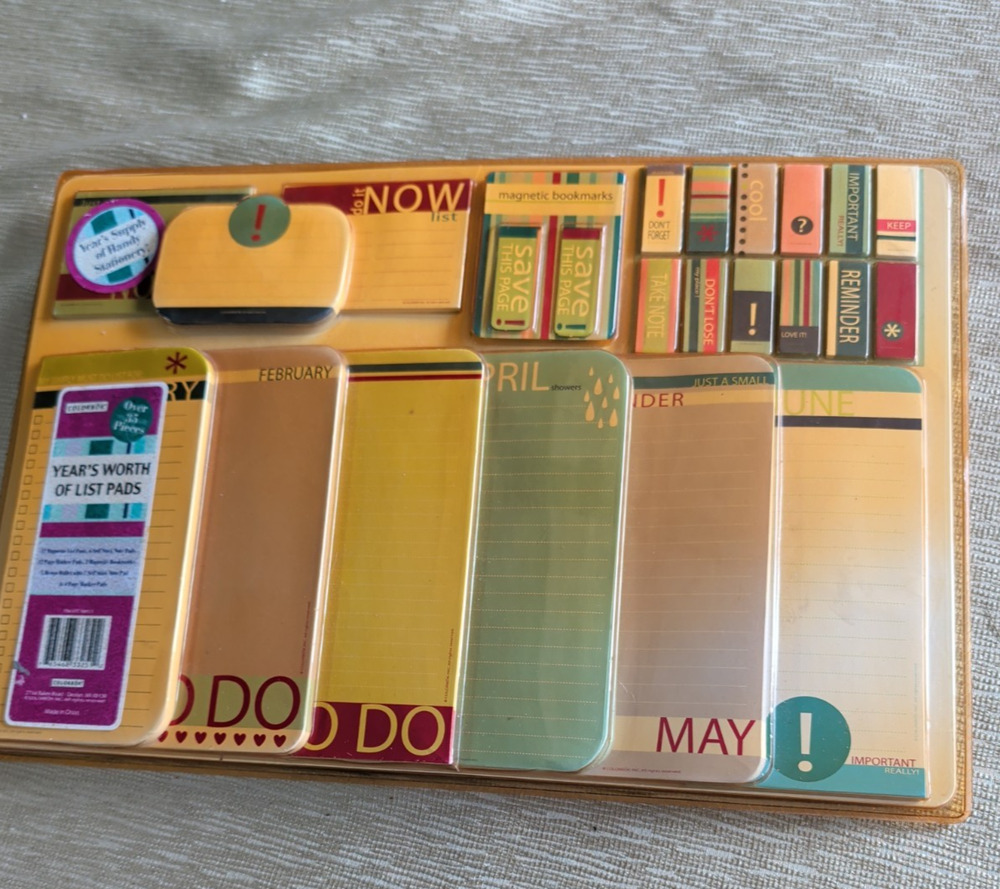 COLORBOK YEAR'S WORTH OF LIST PADS Over 35 Pieces: magnetic bookmarks stationery